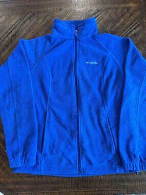 Columbia Fleece Jacket – Size Medium – Bright Blue Full Zip